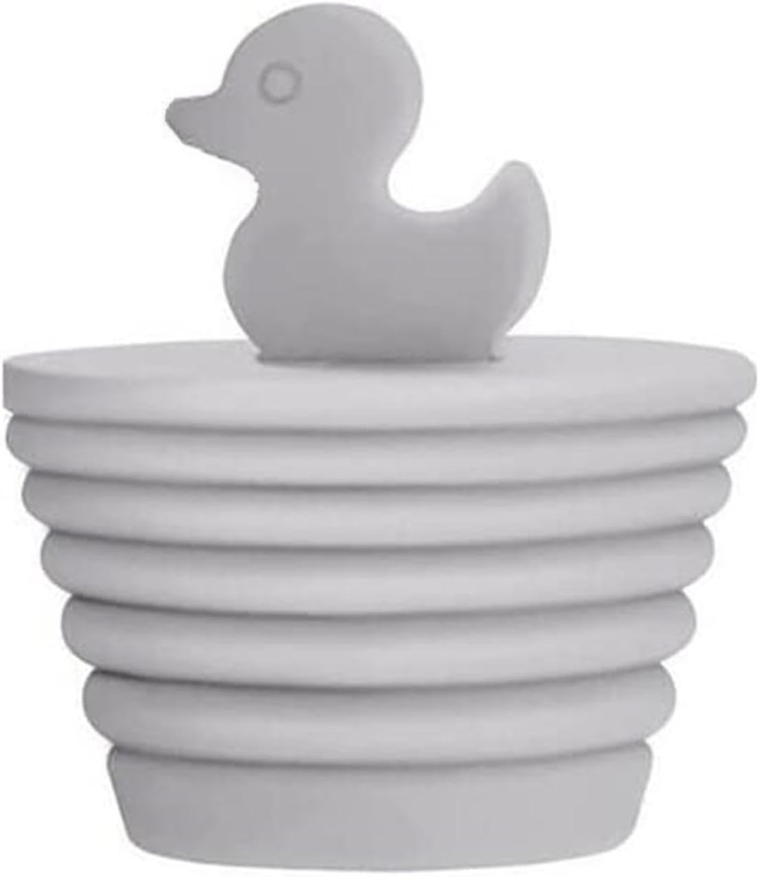 Kitchen Drain Stopper | 2X Bathtub Silicone Drain Plug Duck-Shaped | Shower Drain Plug Bath Draining Stopper for Bathtubs, Bathrooms, Kitchens, Sinks - Grey image number 4