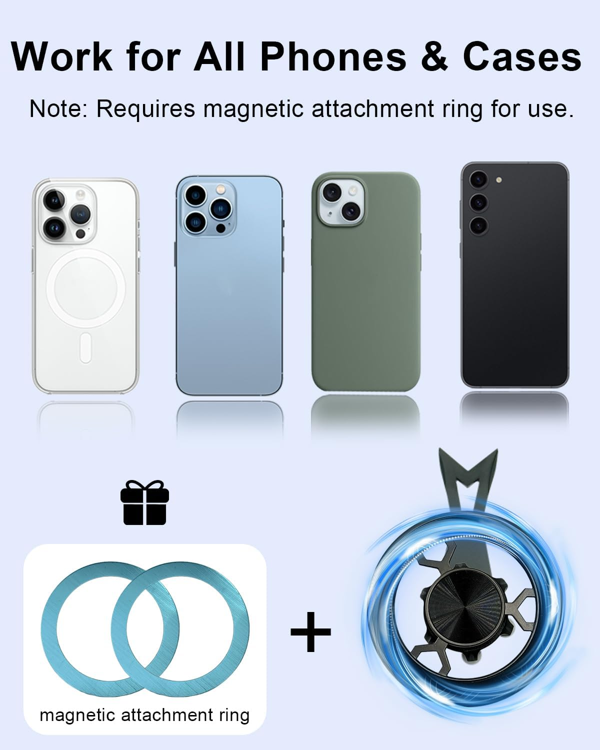 SPTSSWET Magnetic Mobile Phone Holder Compatible with Mercedes Benz a Class A200 A220 A180 2015-2019 360 Degree Adjustable Compatible with Magsafe Car Mobile Phone Holder for Car Ventilation Slots image number 6