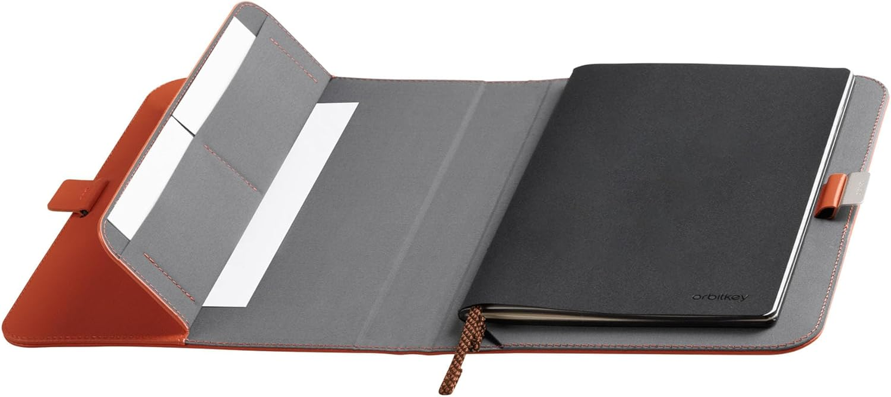 Orbitkey Compendium | Beautiful and Secure Notebook Cover | Pen Holder | Hidden Card Storage (Terracotta, A5) image number 6