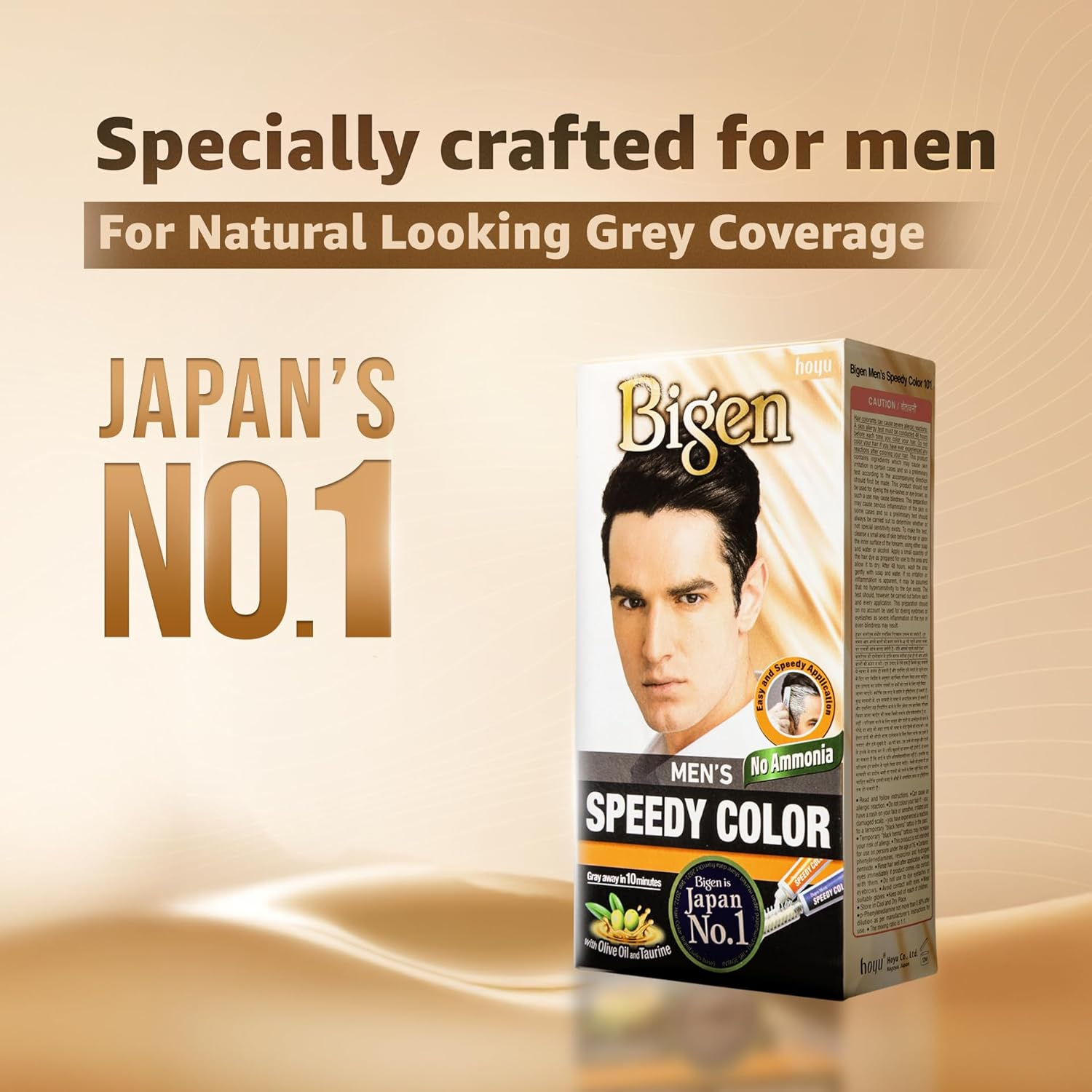 Bigen Men'S Speedy Color, Brown Black 102, 80G image number 2