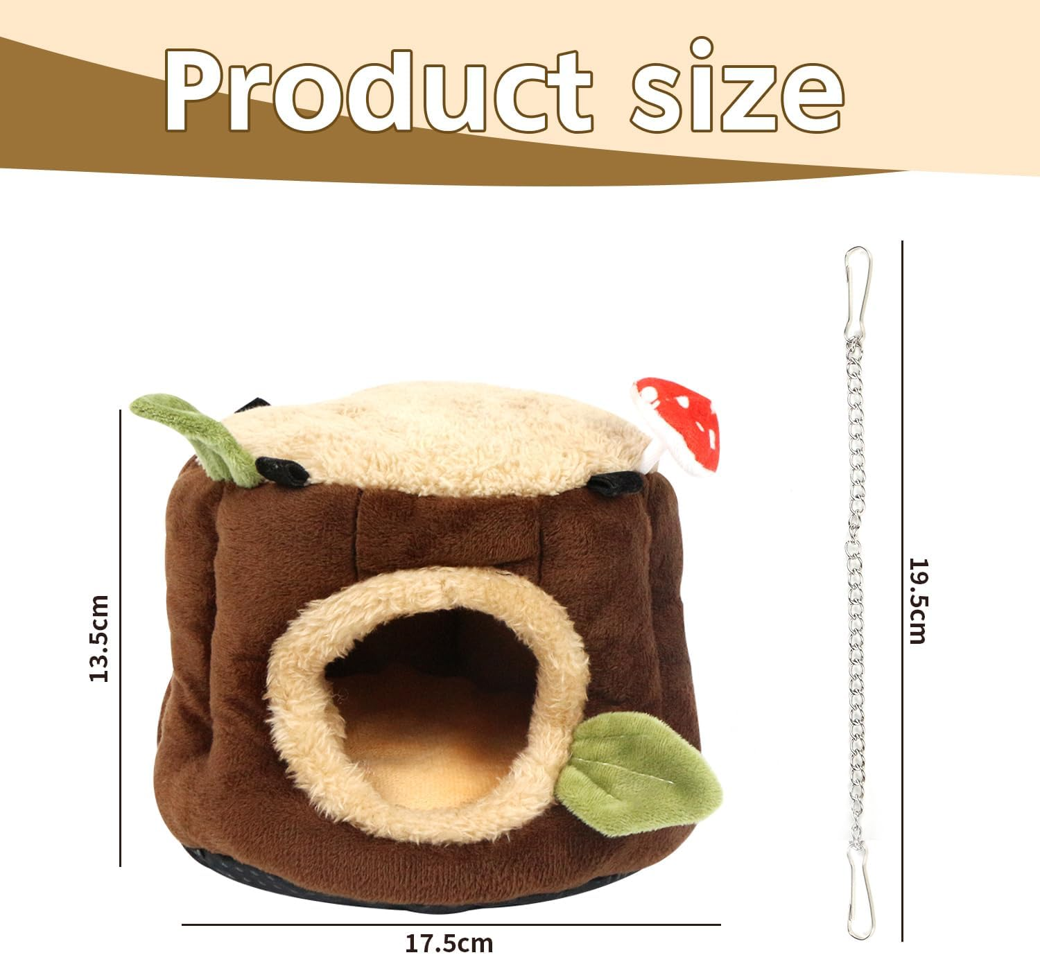 Guinea Pig Cave Hammock Small Animal Beds Hide Winter Warm Cuddly Bag Hamster Cave Beds, Pet Cage Bed Accessories for Rodents Dwarf Rabbits Ferrets Rats Hedgehog Chinchilla image number 2