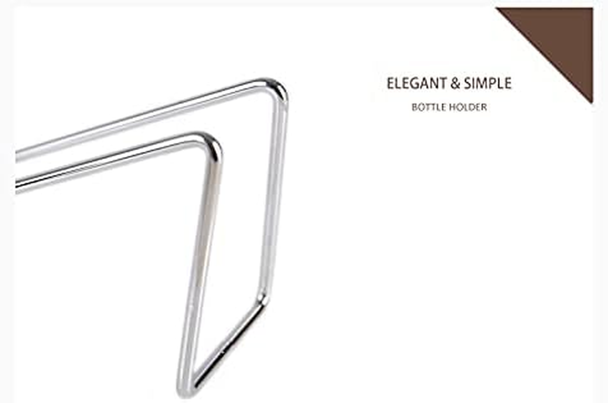 FRONTIER Simple Chrome Steel Wine Bottle Holder image number 2