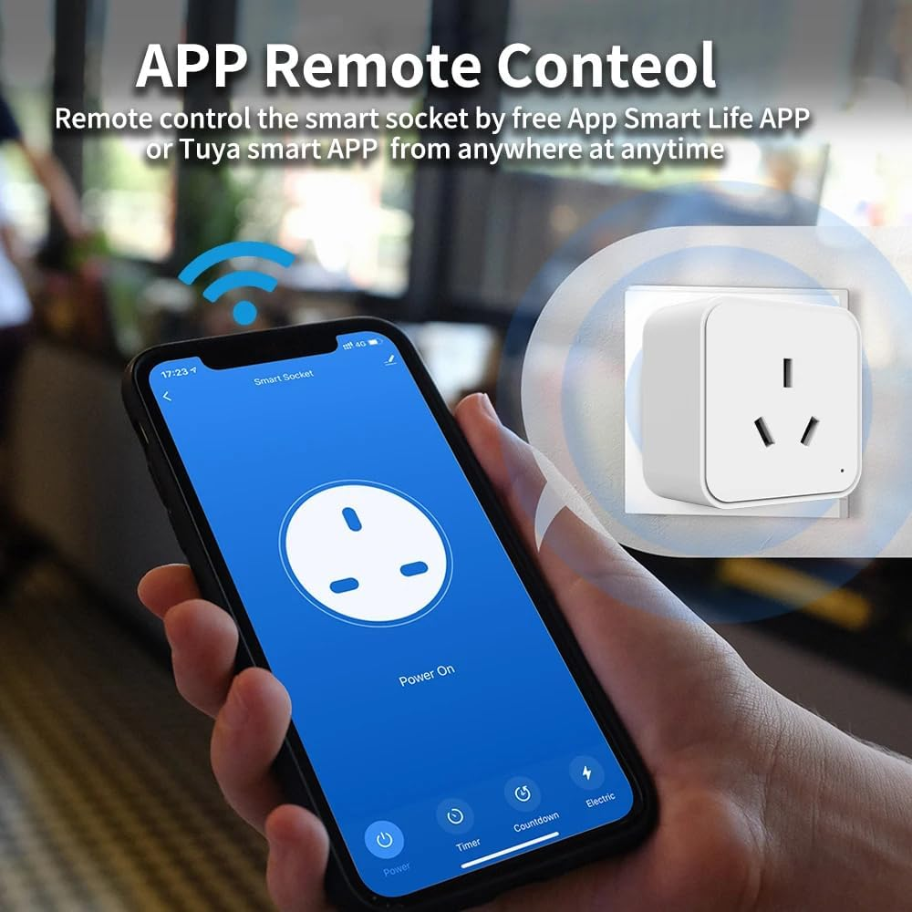 Uantii Tuya Smart Plug 16A Wifi Intelligent Socket Outlet AU Plug Wireless Remote Timing Support Alexa and Google Home (Single Plug) image number 4