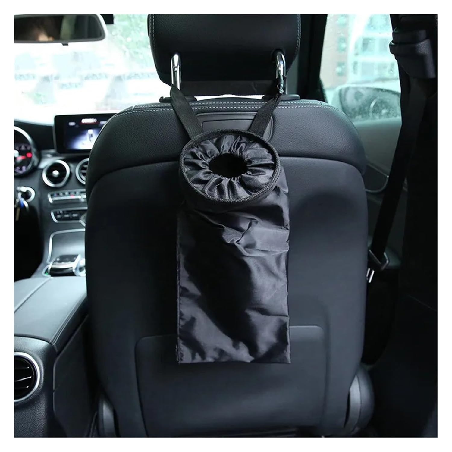 2 Pack Washable Eco-Friendly Seat Back Hanging Car Trash Can &ndash; Compact Trash Bag for Car, Vehicle Garbage Bin, Mini Auto Waste Basket &ndash; Perfect for Back Seat, Travel, SUV, and Daily Use image number 3