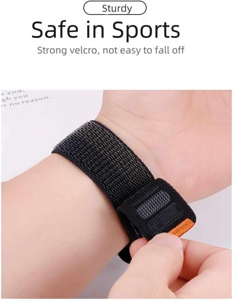 Compatible with Apple Watch Strap 46/45/44/49Mm 42/41/40/38Mm Women Men, Braided Sport Loop Band for Iwatch Series 11 10 9 8 7 6 5 4 3/SE 3 2/Ultra 3 2 Watch Band Nylon Fabric image number 3