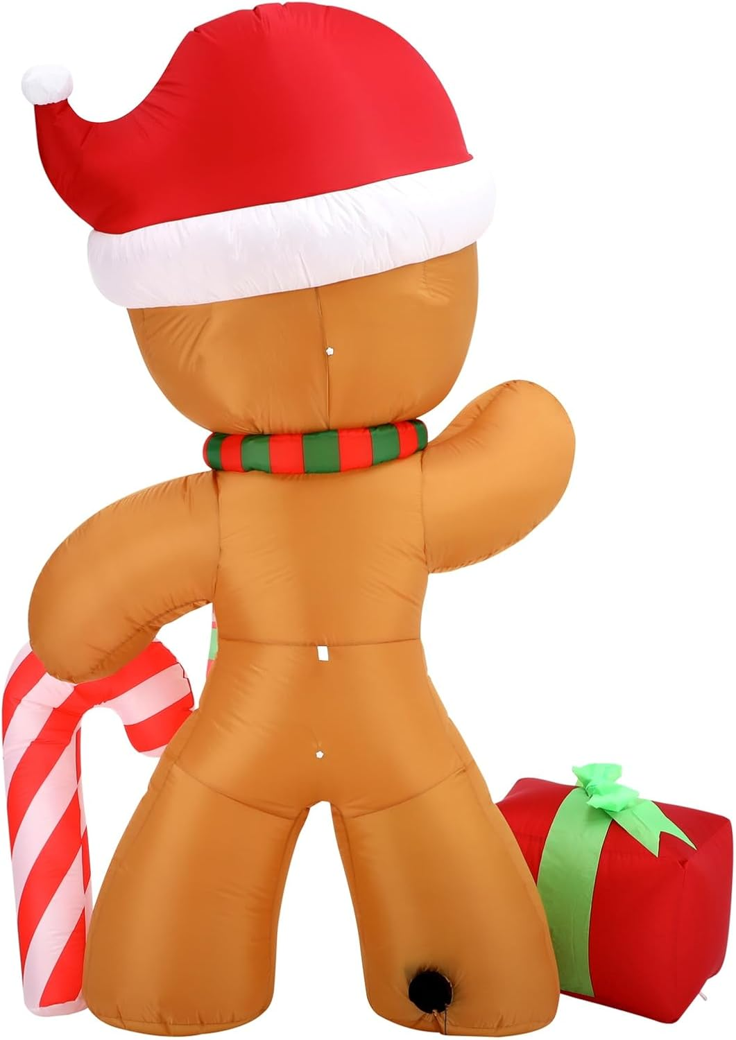 Tinseltown 2.4M Christmas Inflatable Gingerbread Man LED Lights Outdoor Indoor Decoration image number 6