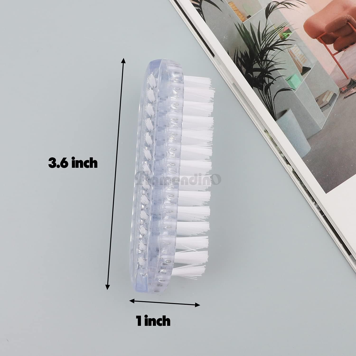 Framendino, 4 Pack Cleaning Nail Brushes Two Sided Hand Scrubbing Brush Plastic Fingernail Toes Scrubber for Women Men image number 6