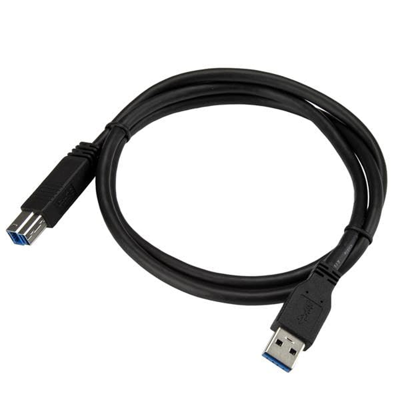 Startech.Com 1M Certified Superspeed USB 3.0 a to B Cable Cord - Black (USB3CAB1M), 3 Feet image number 6