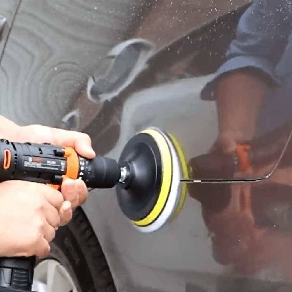 IPELY 6 Pcs 6 Inch Wool Polishing Buffing Pad Polishing Buffing Wheel for Drill Buffer Attachment with M14 Drill Adapter image number 5