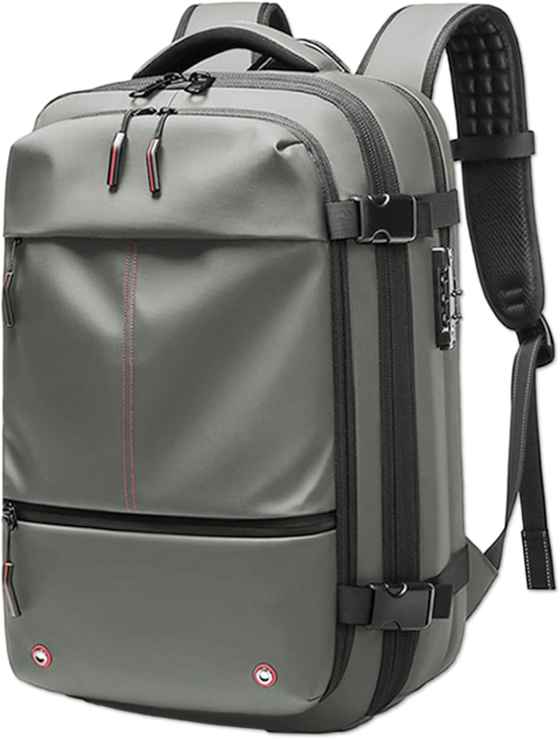 Vacuum Backpack, Backpack, 60L Expandable Vaccage Bag Water Resistant, Airbag Vacuum Compression Backpacks, Vacuum Backpack Travel with Electric Air Pump Set (19 Inches) image number 3