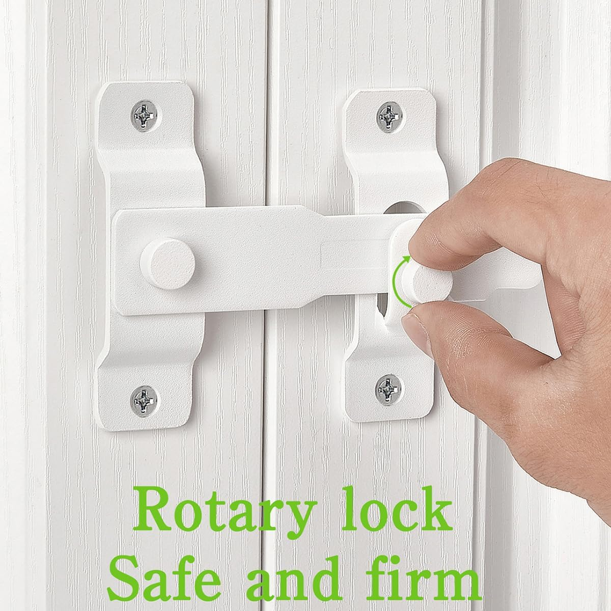 2 Packs Barn Door Latches，4.33&rdquo;X 3.23&rdquo; Matte White Stainless Steel Barn Gate Flip Door Latch Bi-Fold Door Lock,Sliding Door Antique Lock Gate Latches Wine Cabinet Closet Door Latches