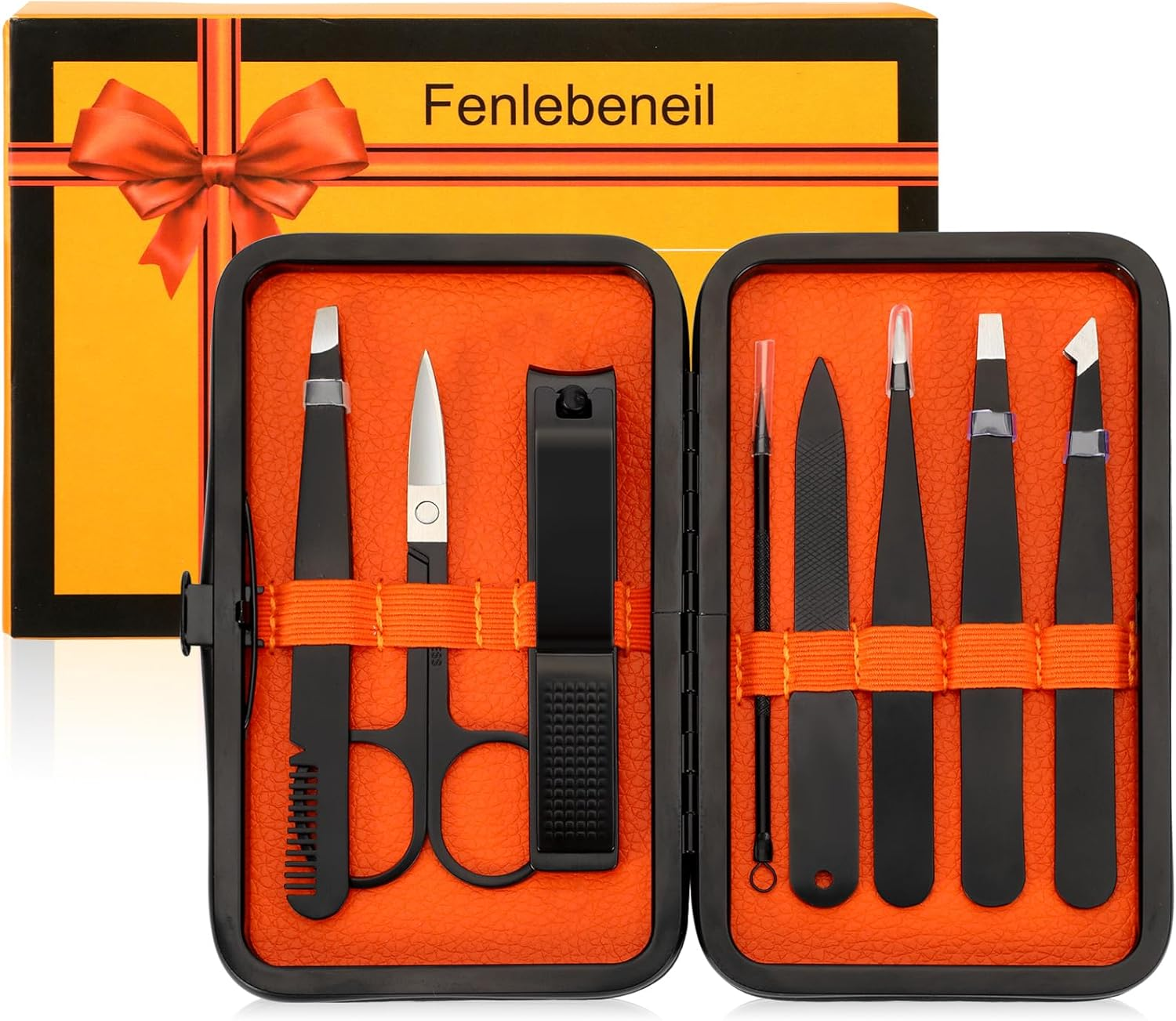 Tweezers Set,Precision Tweezers for Eyeborw Facial Hair Ingrown Hair Splinter Removal,Tweezers and Nail Clippers Set,Travel Nail Clippers Kit with Tweezer Manicure Tool, Grooming Kit Gifts for Men image number 1