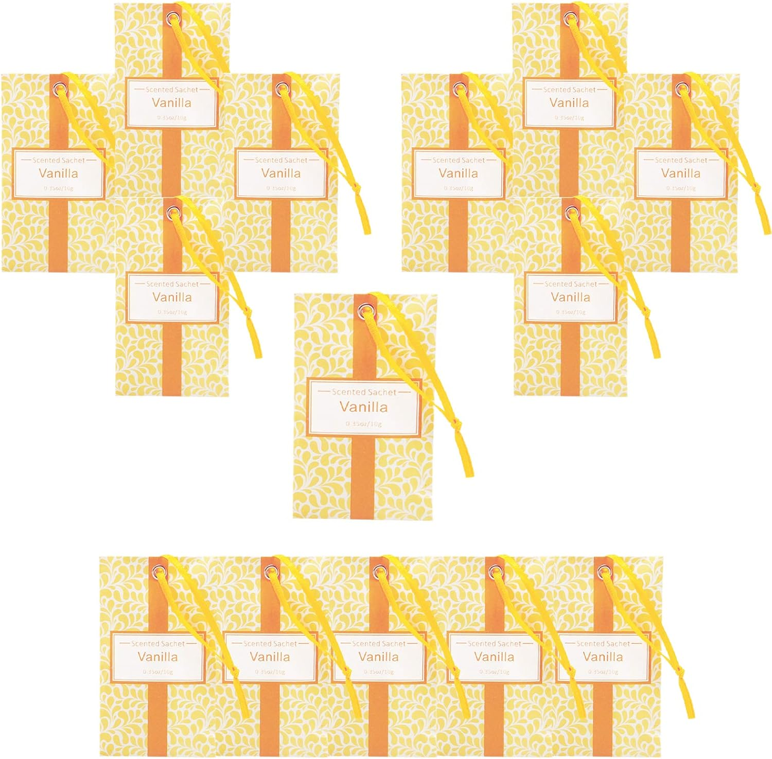 LA BELLEF&Eacute;E Scented Sachet,14-Packs Vanilla Fragrance Packets Perfume Envelopes Sachets, Idea Home, Wardrobe, Drawer, Car, Closets Vanilla Schets-14