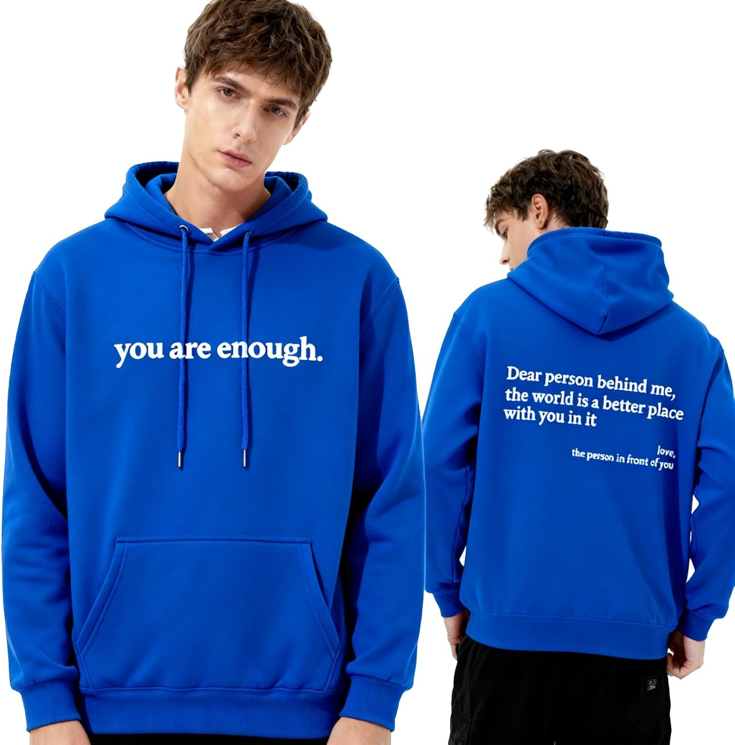 Dear Person behind Me Hoodie, You Are Enough Sweatshirt, Mental Health Hoodie, Fleece Lining, for Women & Men