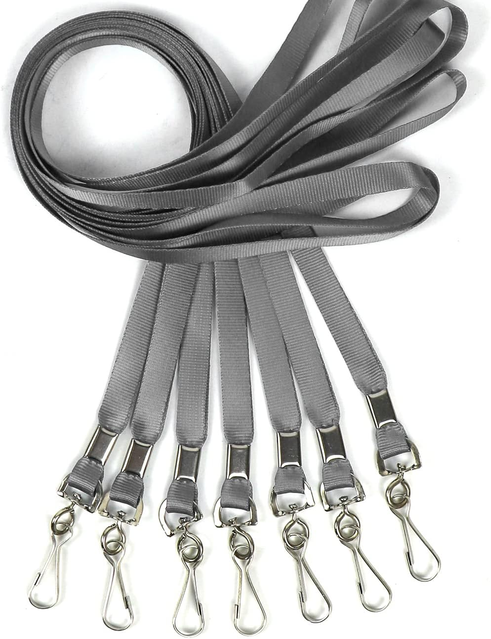 Lanyard 50 Pieces Flat Bulk Lanyards for ID Badges Comfortable Neck Straps Cruise Lanyard Swivel J-Hook Clips Badge Lanyards