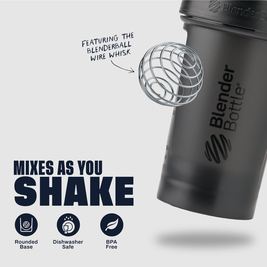 Blenderbottle Classic V2 Shaker Bottle Perfect for Protein Shakes and Pre Workout, 32-Ounce, Black image number 2