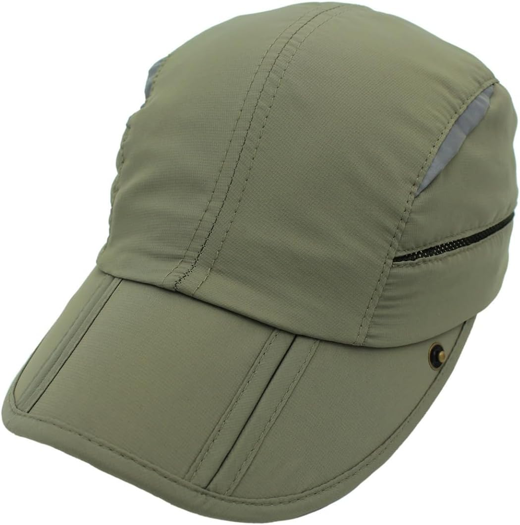 Connectyle Men'S Sun Hat with Detachable Neck Flap Adjustable Outdoor UPF 50+ Baseball Sun Cap for Fishing Hiking Golfing - Dark Grey image number 2