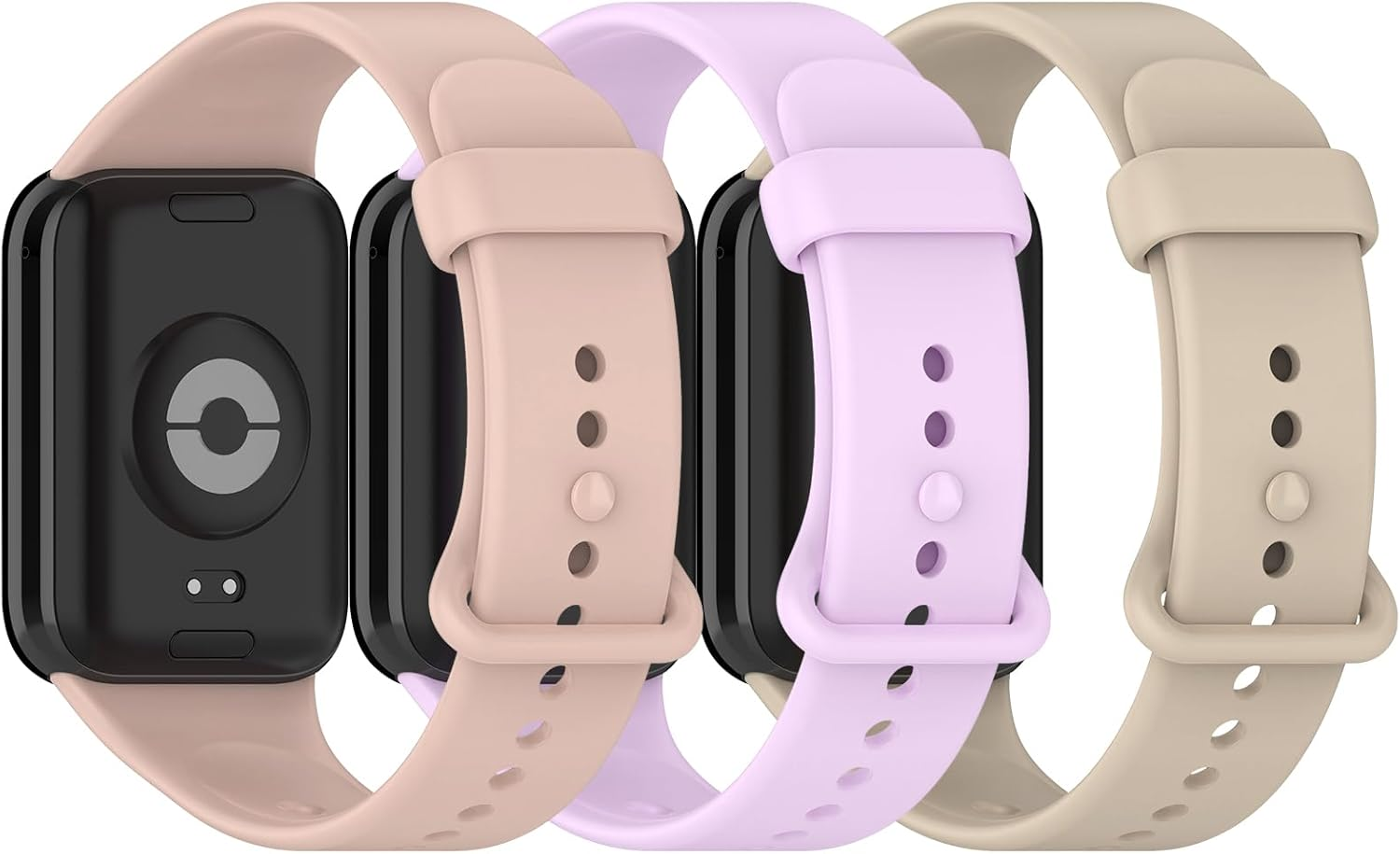 Xisair 3 Silicone Wristbands Compatible with Xiaomi Smart Band 9 Pro and Xiaomi Smart Band 8 Pro Sports Wristband, Silicone, Breathable, Soft and Comfortable Replacement Bands Suitable for Miband 9 - Black  Navy  Fir Green image number 3