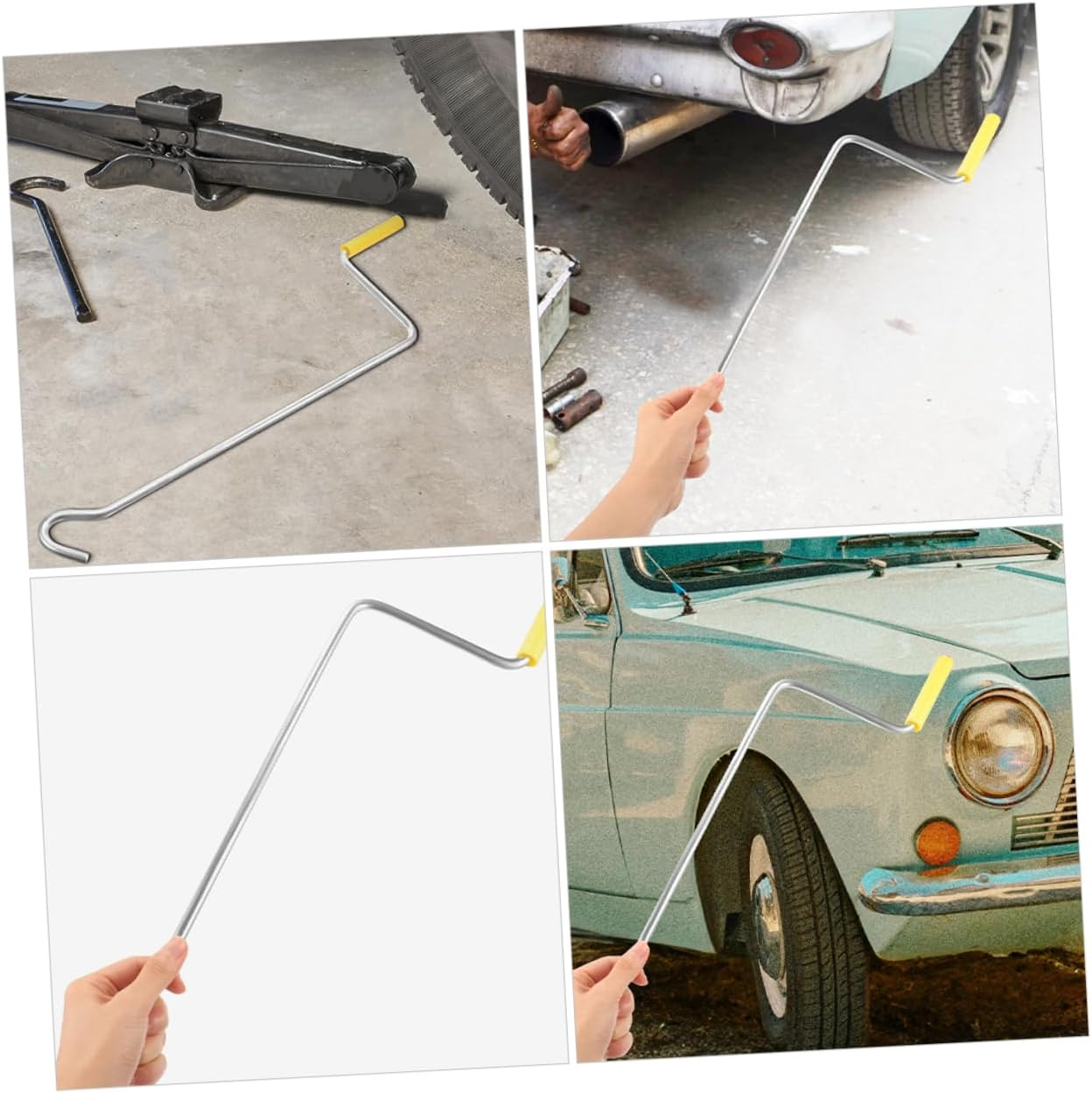 Yardenfun 2Pcs Tire Lifting Handle Automotive Jack Crank for Easy Vehicle Maintenance Compact Jack Tool for Novice Experienced Users for Trailers Car Repairs image number 4