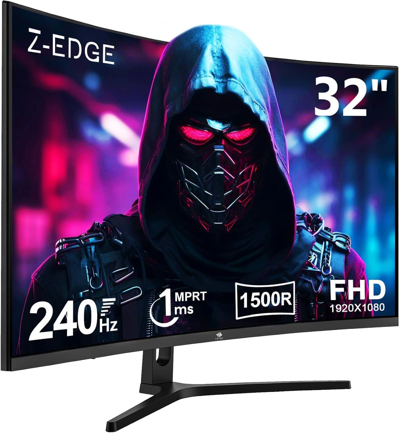 Z-Edge 25 Inch (24.5 Inch) Gaming Monitor 240Hz 1Ms MPRT Full HD VA Panel, Ultra-Thin Bezel, Freesync, HDMI2.0 & Displayport1.4, VESA Mountable, Black image number 6