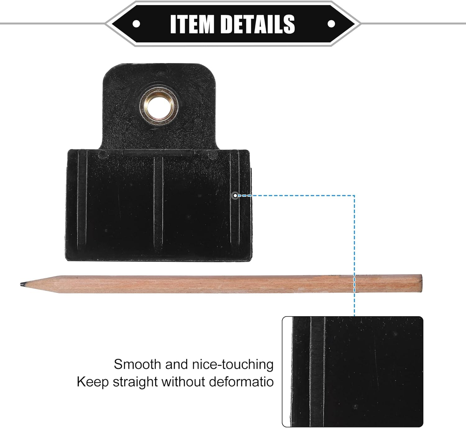 X AUTOHAUX 2 Pcs Window Door Glass Channel Retainer Clip, 1.73"X1.57"X0.51" Glass Regulator Holder Sash Clip Universal for Car Truck Van Durable Plastic Black image number 2