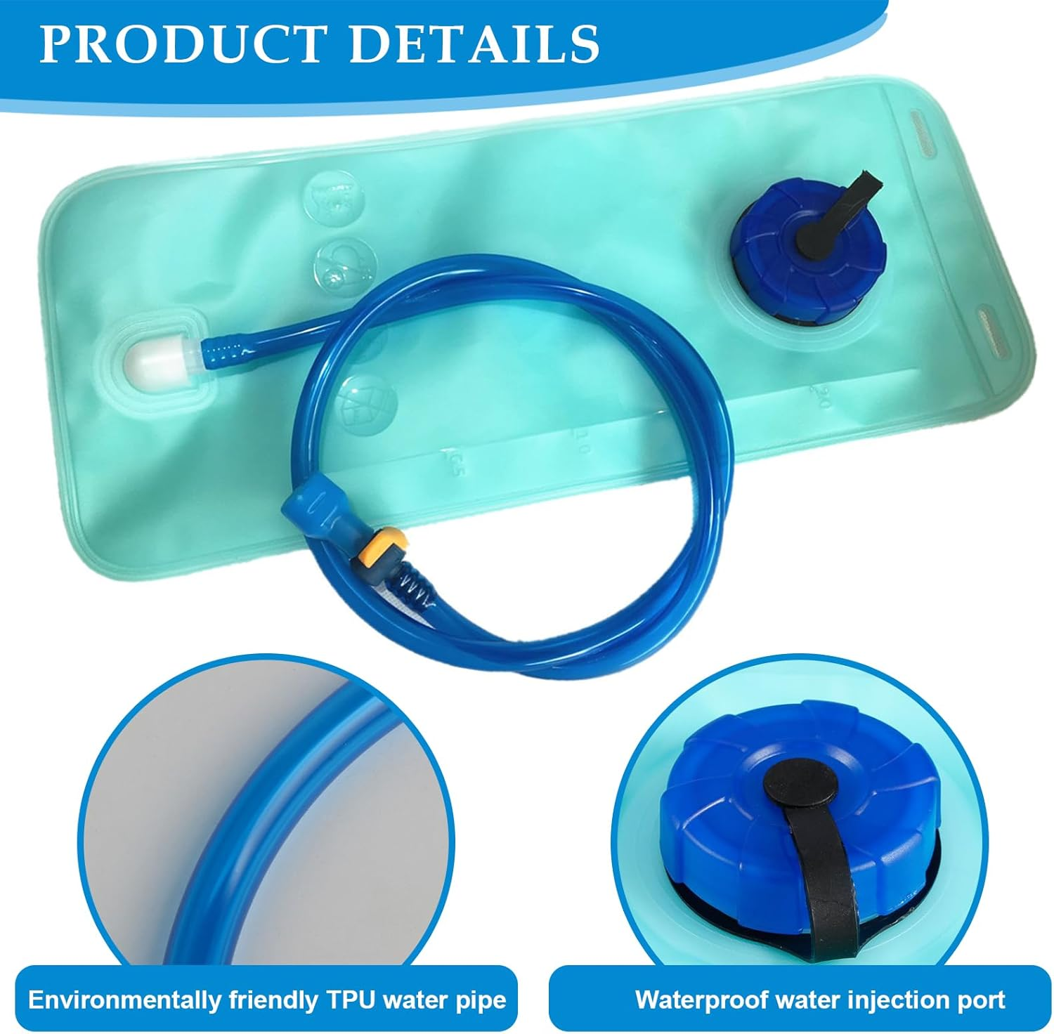 GGUFAY Hydration Bladder 2L Outdoor Water Bag for Hydration Backpack Cycling Hiking Climbing Water Backpack Camping image number 4