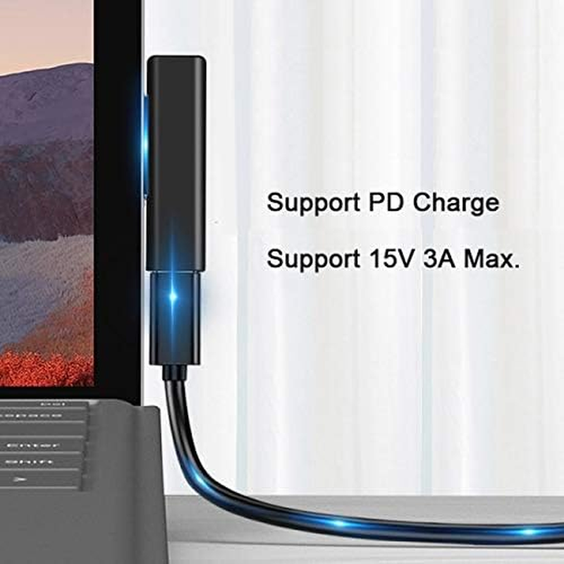 NFHK DC 15V Type-C USB-C Female to Surface Pro7 Pro6 Pro5 Pro4 Pro X Go Book Charge Adapter image number 3