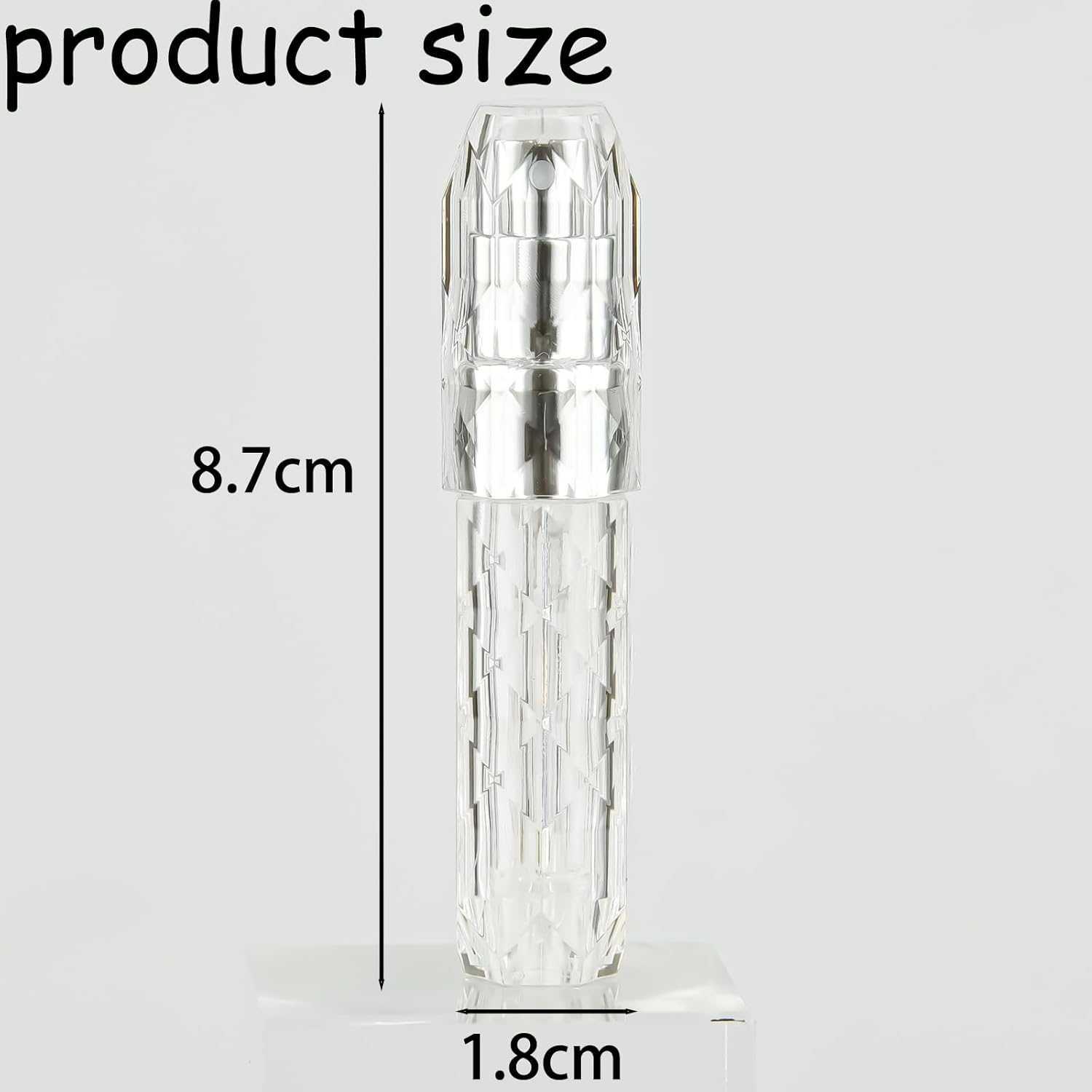 Fokmuaex 2 PCS 5ML Diamond Design Refillable Perfume Atomizer Travel Spray Set - Portable Fragrance Dispenser for Women & Men (Pink+Silver) - Mini Scent Bottle for Trips & Business image number 4