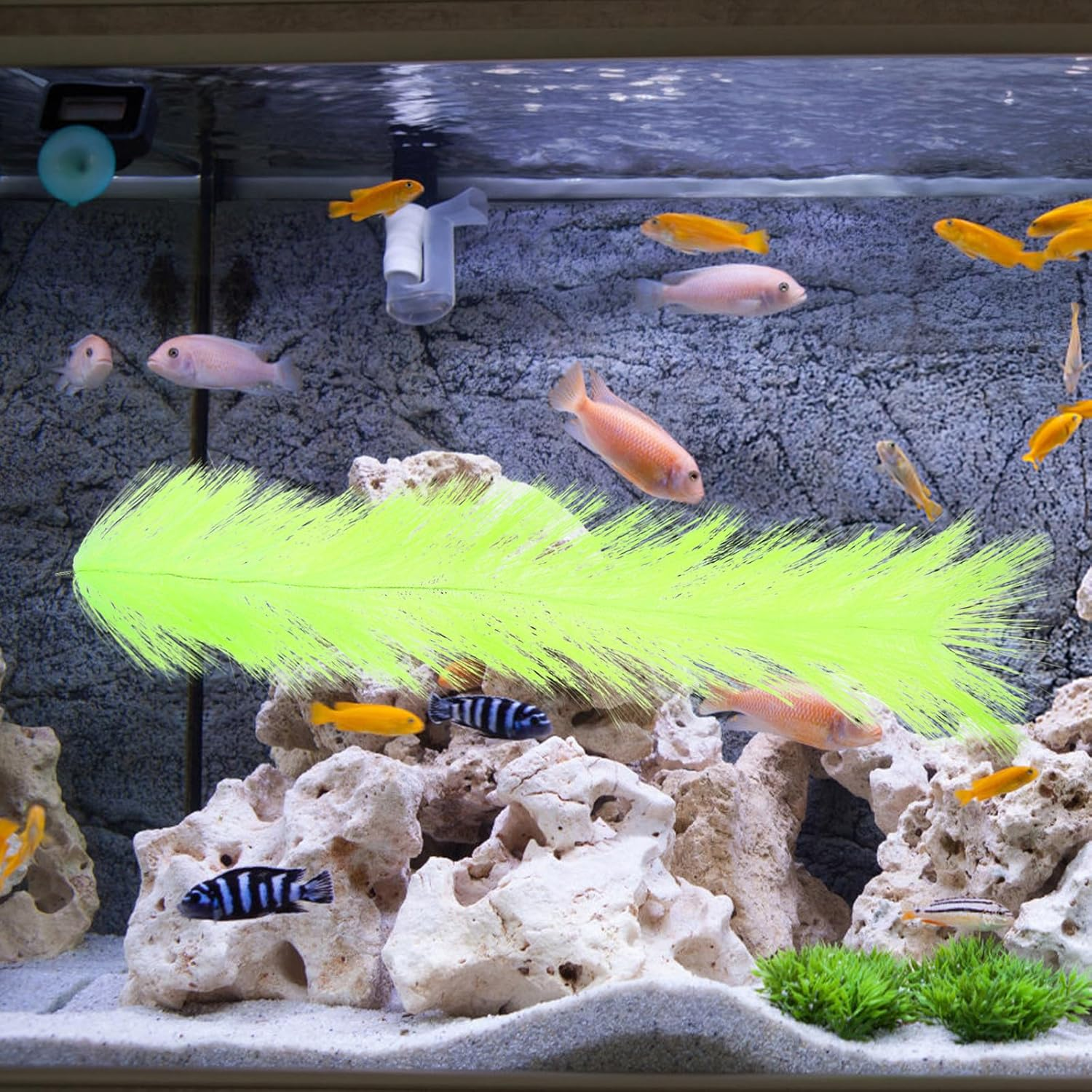 MUELODSIC Rust-Resistant Fish Breeding Grass Aquarium Hideout for Tank Spawning and Fish Habitat Decorative Aquatic Plant Simulation and Aquatic Pets image number 1