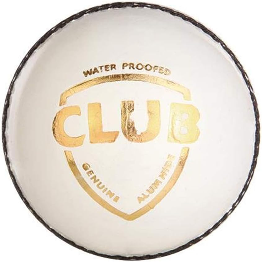 SG Club Leather Ball, Four Pitch (White) image number 3