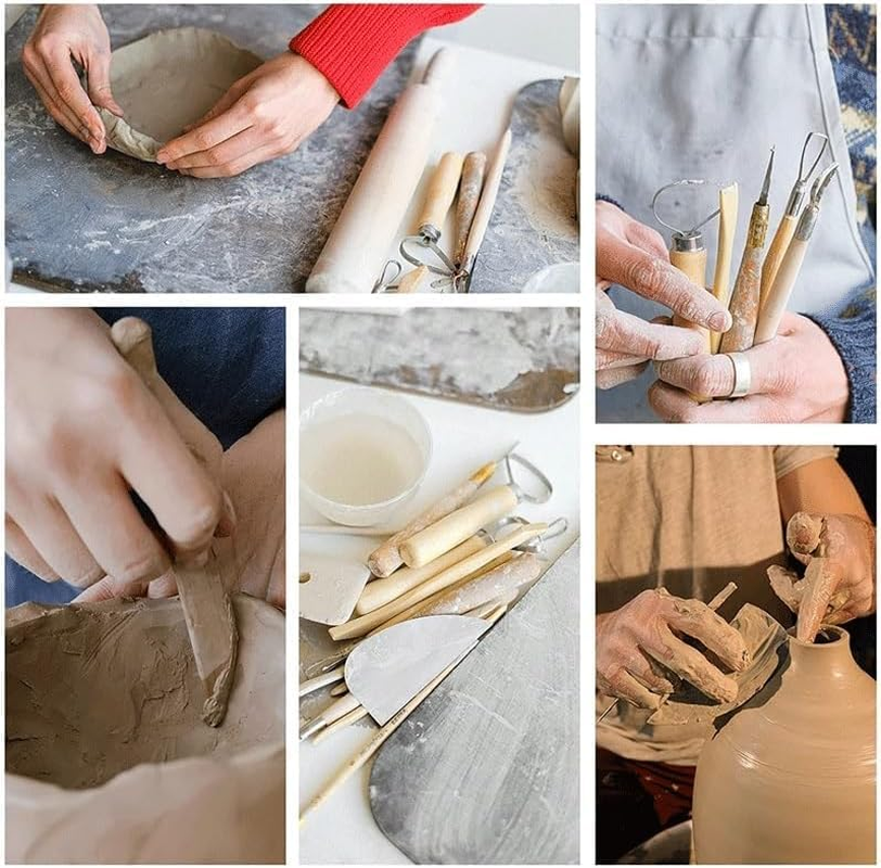 Pottery Tools Clay Sculpting Tools, 27 PCS Pottery Clay Sculpting Tool,Clay Tool Pottery Tool Polymer Clay Sculpting Tools,Clay Sculpting Tool Pottery Carving Tool, Clay Sculpting Carving Pottery Tool