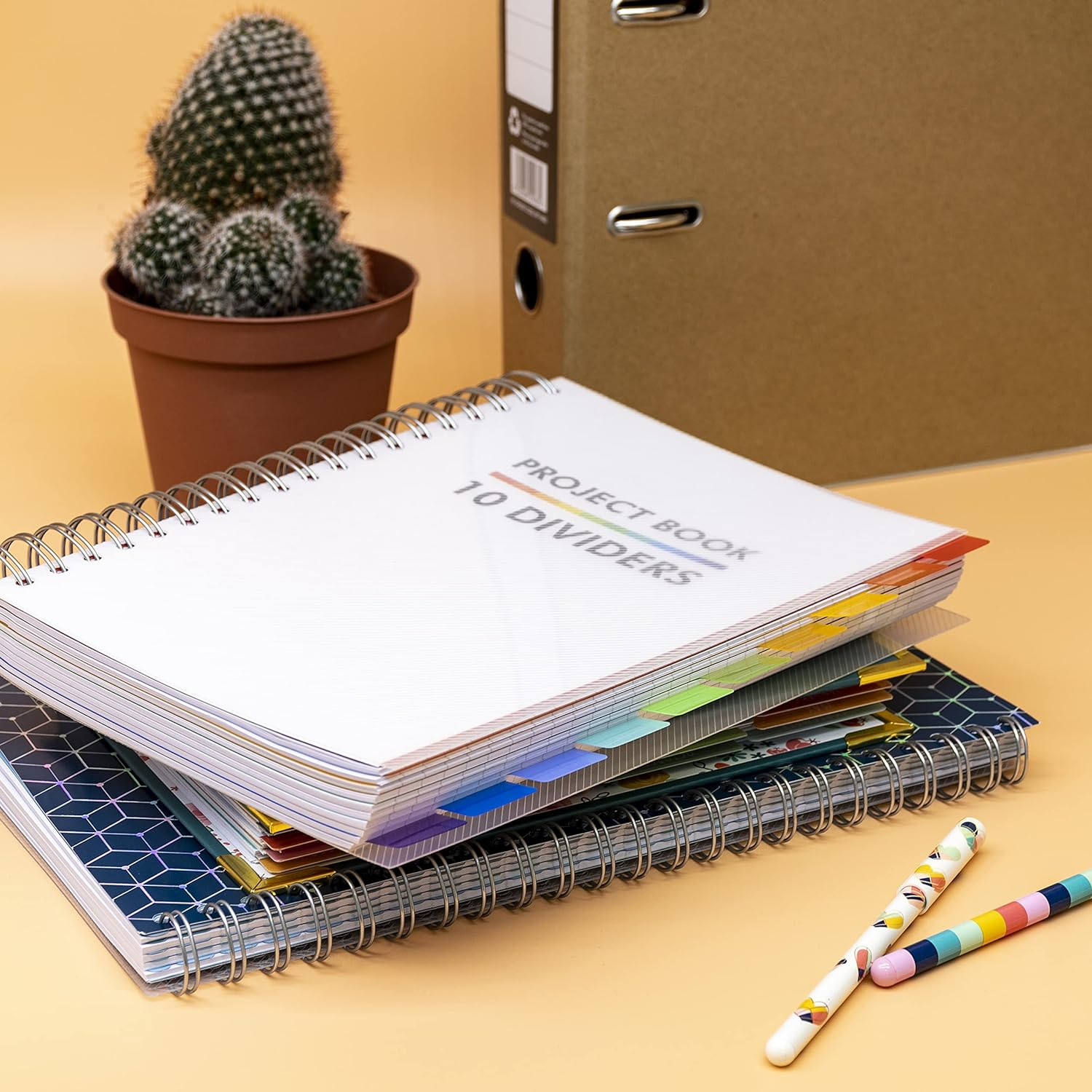 Pukka Pad B5 Subject Notebook with 10 Repositionable Dividers for Organization &ndash; 400 Perforated Pages of 80GSM Paper &ndash; 200 Sheet Notebook for School, Office, and Home &ndash; White, 7.48 X 9.84In image number 4