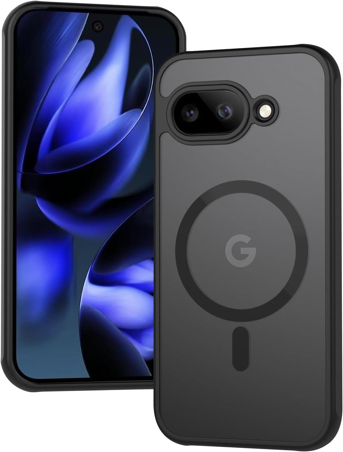 Leonids Magnetic Case for Google Pixel 9A Case 6.3-Inch 2025, Translucent Matte Case for Google Pixel 9A Case Cover (Black) image number 1