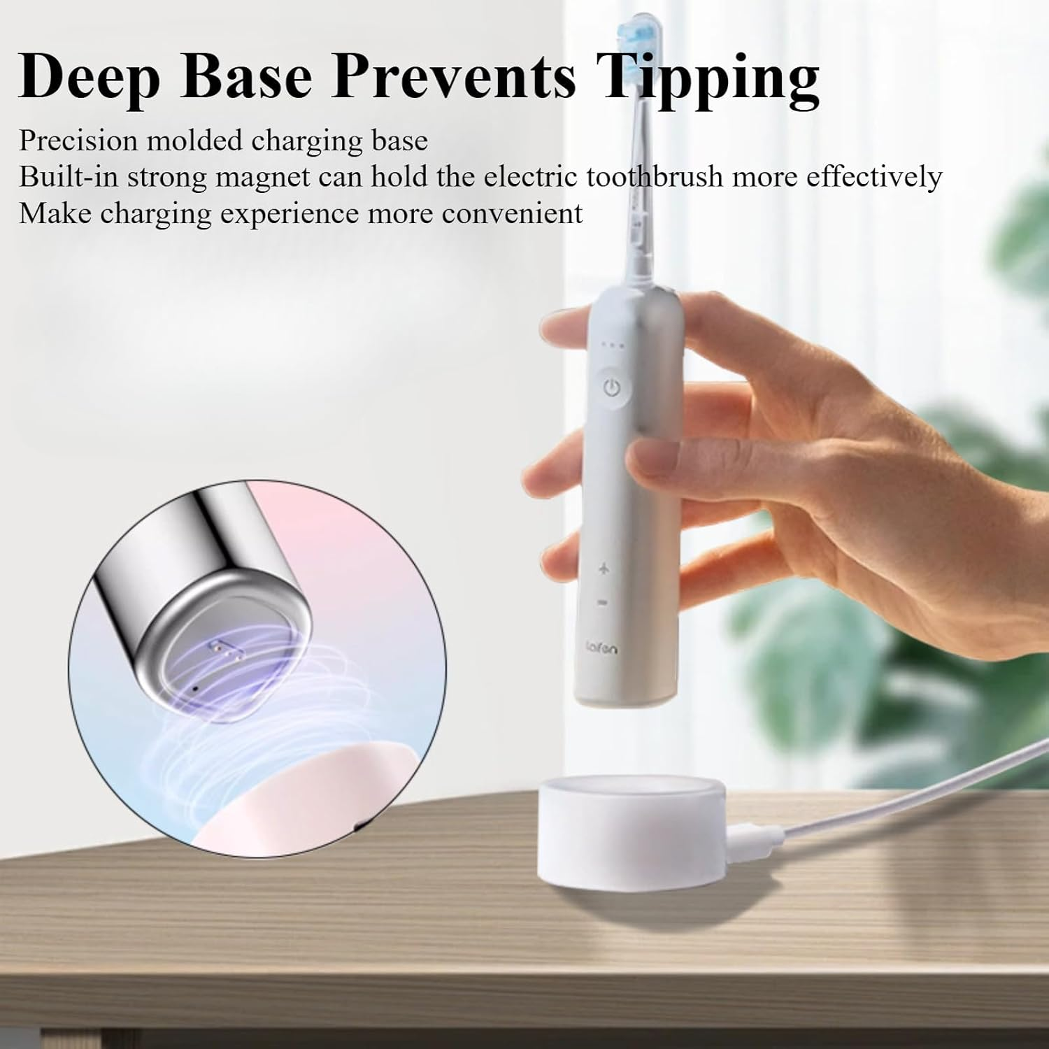 Charger for Laifen Electric Toothbrush Seat Charger Sweep Vibration Toothbrush Magnetic Charging Base