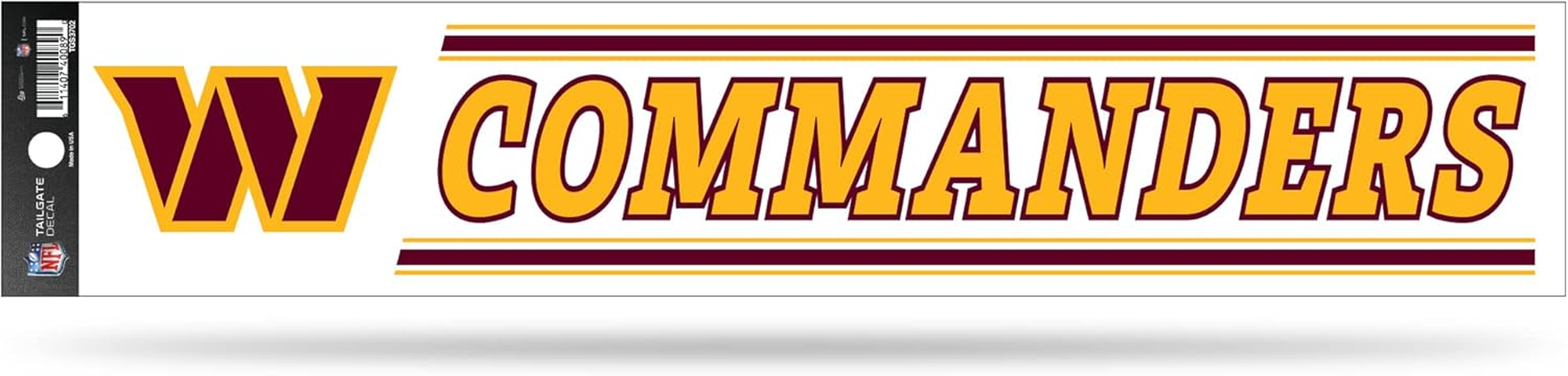 Rico Industries NFL Washington Commanders Triple Play Decal Set 5" X 7" (3 Decals)