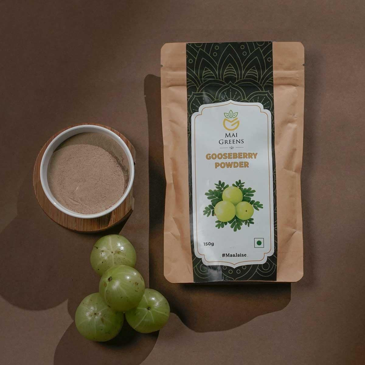 Maigreens Amla Indian Gooseberry Powder for Drinking | Amla Juice | Herbal | 30 Day Pack (150G) image number 1