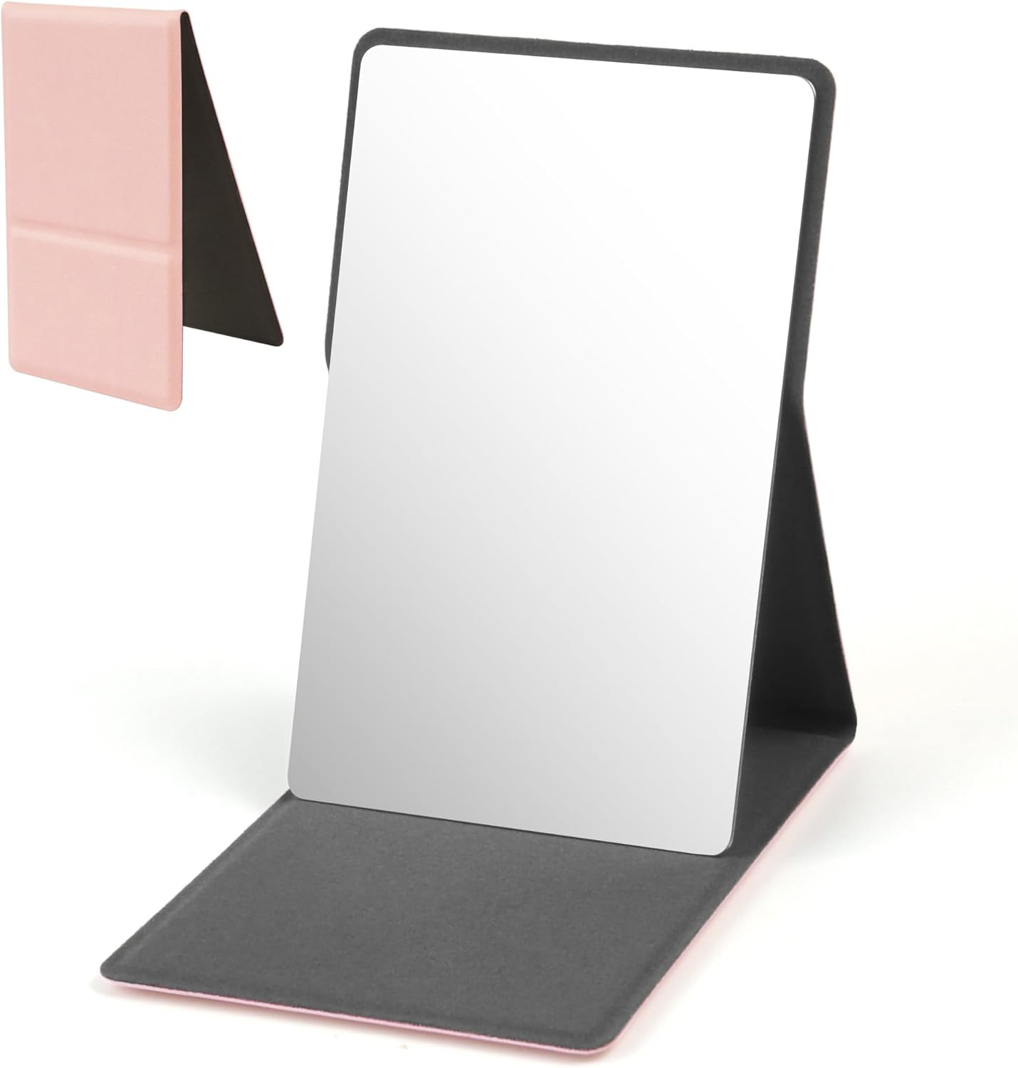 Zssxysm Compact Mirror, Travel Mirror, Small Hand Mirror with Cortical Shell, Ultra Thin Makeup Mirror, Portable Cosmetic Mirror for Travel, Camping & Makeup, 11 X 7 Cm