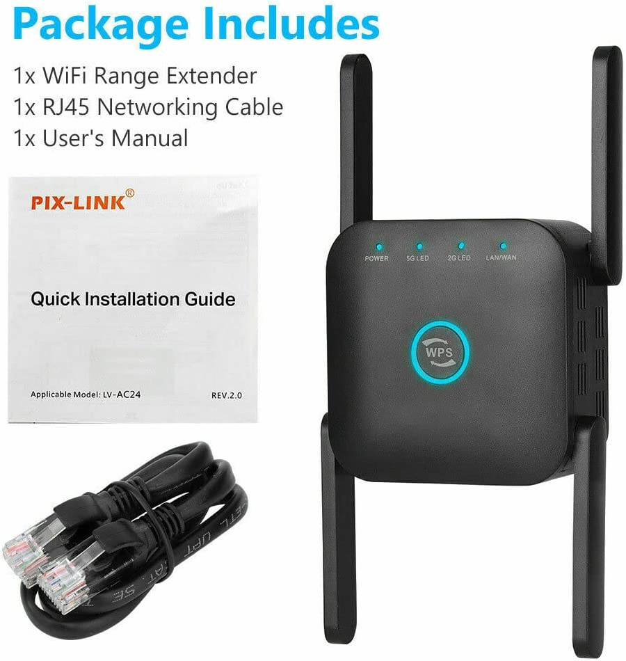 1200Mbps Dual Band Wireless Wifi Extender Repeater Router Range Signal Booster image number 4