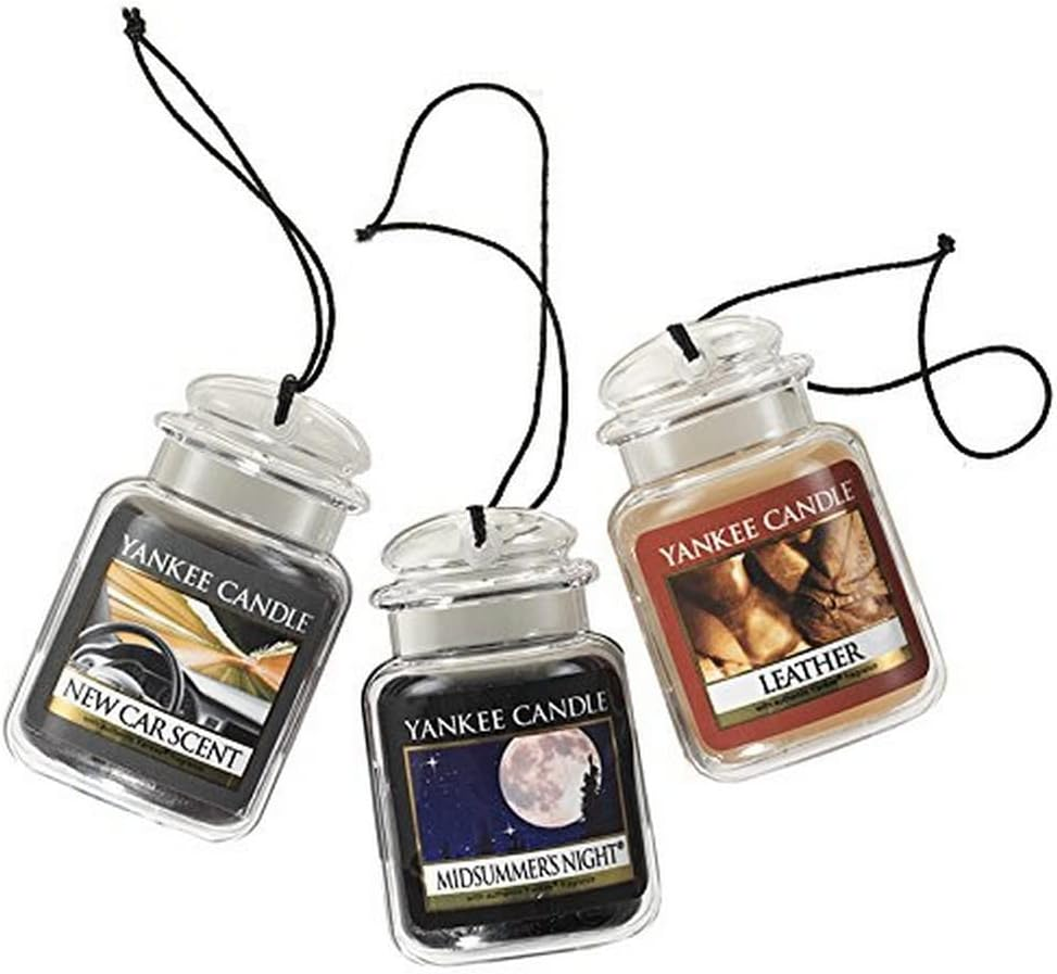 Yankee Candle Car Air Fresheners Hanging Car Jar Ultimate 3-Pack Neutralizes Odors up to 30 Days Includes: 1 Vanilla Cupcake Black Cherry and 1 Home Sweet Home image number 4