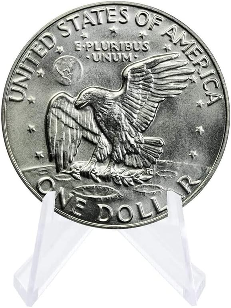 AIMALL 20PCS Acrylic Clear Stand，Clear Coin Display Holder for Trading Card PSA Pokemon Card Holders，Small Stand for Pictures,Photo,Coin,Medal,Pictures,Artworks,Book image number 6