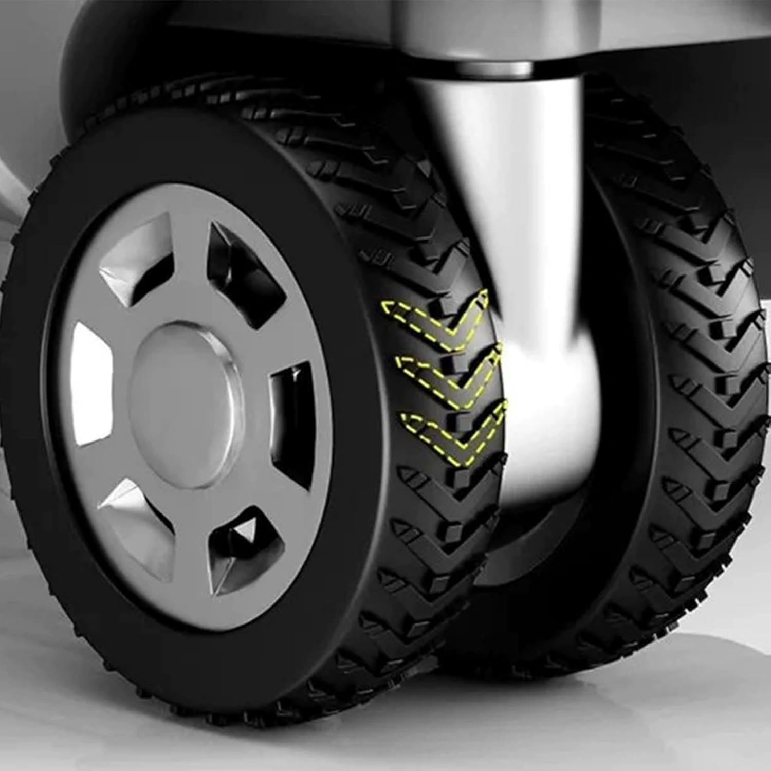 BGENHPON Luggage Wheels Cover Dustproof Anti-Noise Shock Absorption Universal Silicone Protector for Travel Suitcase 8Pcs Black image number 1