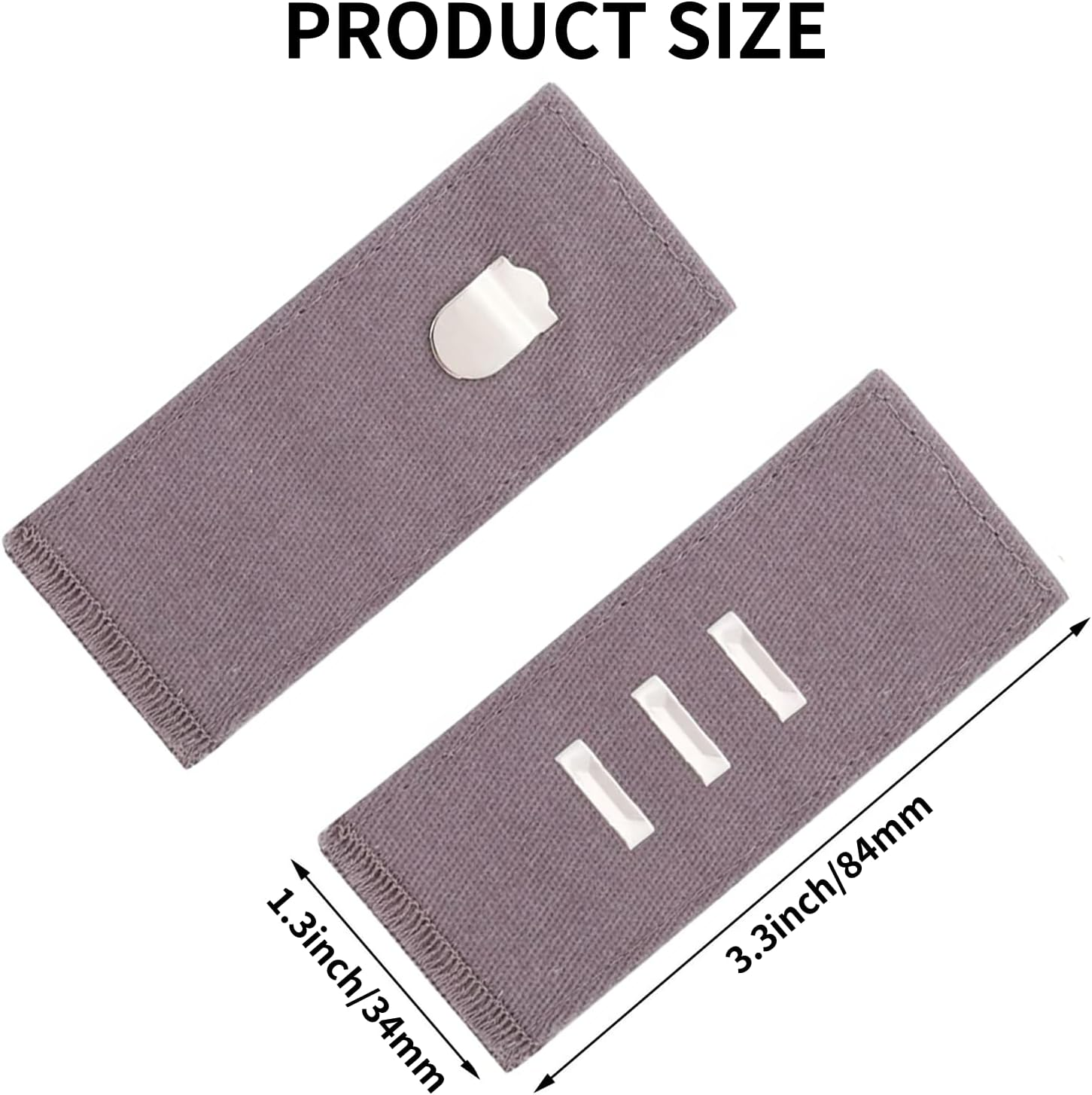 MAEZOE 10PCS Pants Waist Extenders with Metal Hook, Button Extender for Pants, Elastic Waistband Button Extender for Women Men image number 3
