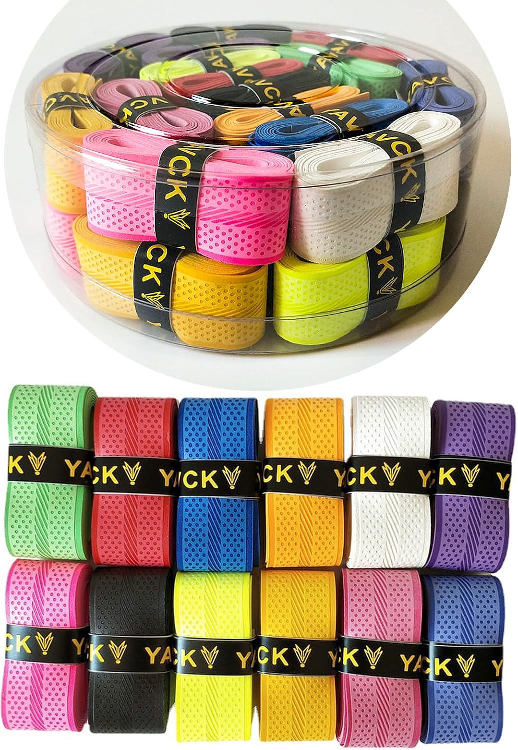 Lvpradior 30-Pack 2025 Upgraded Racket Grips - Premium Self-Adhesive Multi-Sport Grip Tape for Tennis, Pickleball, Padel, Badminton | Anti-Slip Sweat-Absorbent Cushioning | Vivid Colors image number 2