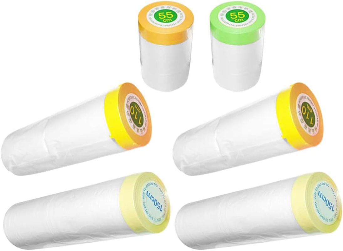 Iplusmile 6Rolls Painters Paper Masking Film for Automotive Painting Covering Efficient Protective Cover for Furniture Appliances