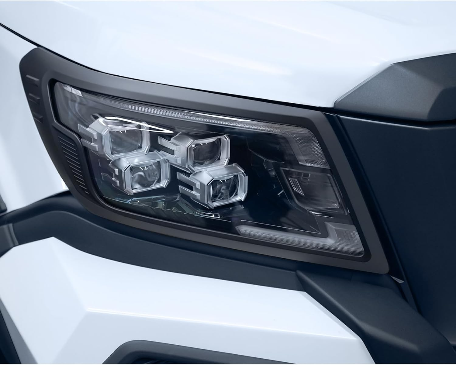 Headlight Tail Light Cover Trim for Nissan Navara NP300 D23 2021-2025 Accessories, Head Light Rear Taillight Trim Cover Protector Surround Frame Matte Black, 4Pcs/Set image number 4