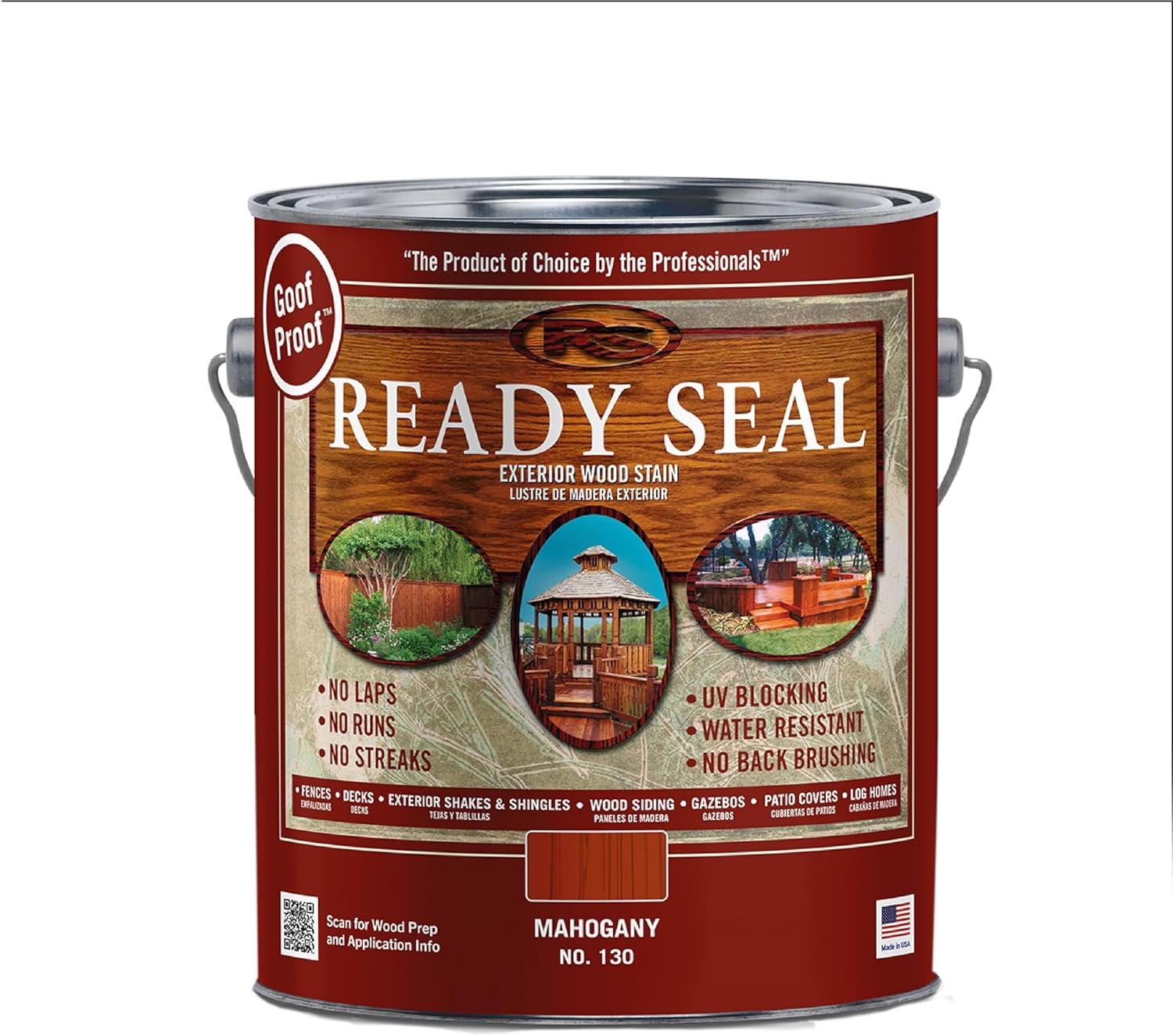 Ready Seal 130 1-Gallon Can Mahogany Exterior Wood Stain and Sealer