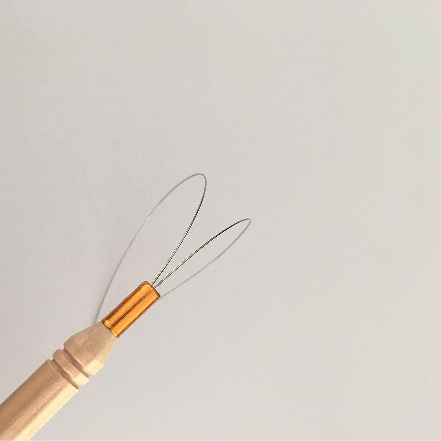 3Pcs Hair Extension Loop Needle Threader Pulling Hook Tool and Bead Device Tool for Hair or Feather Extensions - Wooden and Stainless Steel image number 2