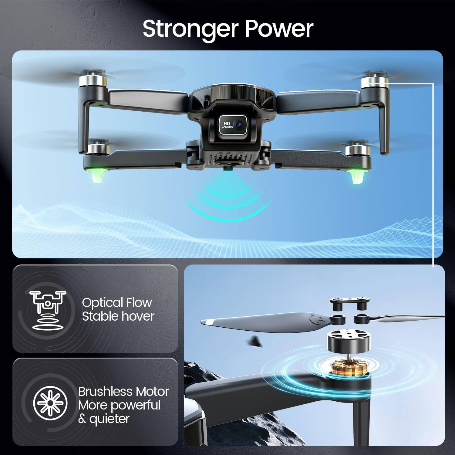 Holy Stone GPS Drone with 4K Camera for Beginners, HS460 Foldable Drones with 52 Mins Long Flight Time, Brushless Motor, Follow Me, Auto Return, 5G FPV Transmission, under 249G Easy for Adults image number 3