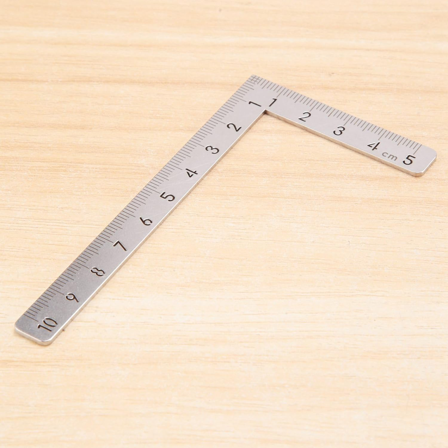 Veumoie Mini Square 10X5Cm 90 Degree Stainless Steel Angle Ruler Small Turning Ruler Woodworking image number 3