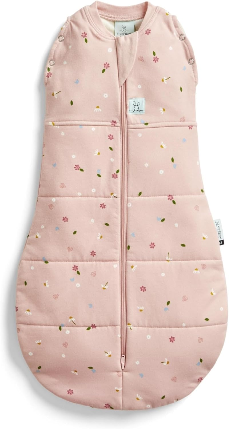 Ergopouch 2.5 TOG Cocoon Swaddle, 0-3 Months &ndash; Daisies Print &ndash; Organic Cotton Swaddle & Sleeping Bag in One &ndash; Arms In/Out &ndash; Easy-To-Use Two-Way Zipper &ndash; Designed for Safety & Comfort image number 6